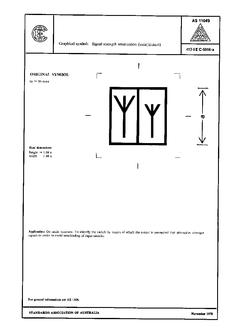 AS 1104S (5044): 01/01/1978 Informative symbols for use on electrical and electronic equipment – Signal strength attenuation (local/distant)