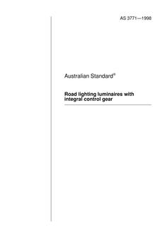 AS 3771: 01/01/1998 Road lighting luminaires with integral control gear