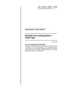 AS 1843: 01/01/1976 Foam (chemical) type portable fire extinguishers