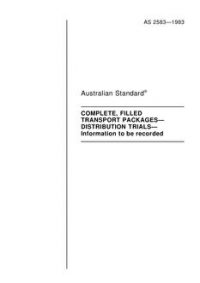 AS 2583: 05/08/1983 Complete, filled transport packages – Distribution trials – Information to be recorded