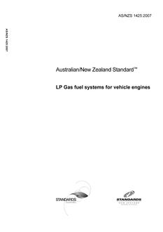 AS/NZS 1425: 07/12/2007 LP Gas fuel systems for vehicle engines