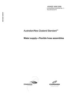 AS/NZS 3499: 10/04/2006 Water supply – Flexible hose assemblies