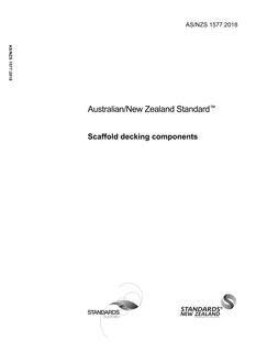 AS/NZS 1577: 06/29/2018 Scaffold decking components