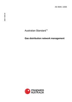 AS 4645: 01/01/2005 Gas distribution network management