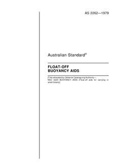 AS 2262: 01/01/1979 Float-off buoyancy aids