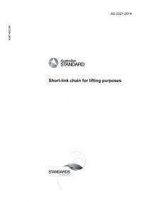 AS 2321: 09/15/2014 Short-link chain for lifting purposes