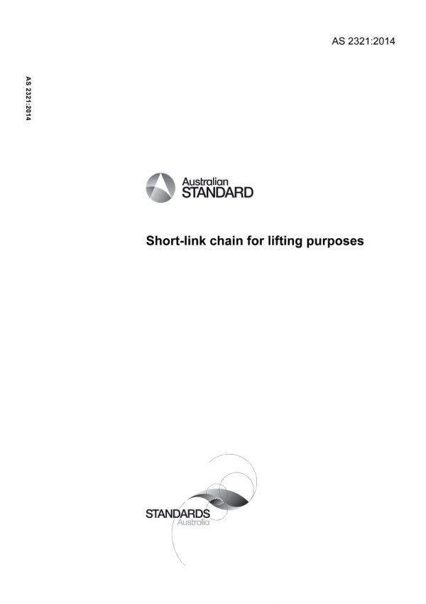 AS 2321: 09/15/2014 Short-link chain for lifting purposes