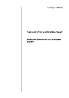 AS/NZS 3499: 12/05/1997 Flexible tube connectors for water supply