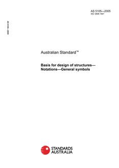 AS 5105: 04/26/2005 Basis for design of structures – Notations – General symbols