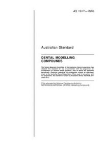 AS 1917: 01/01/1976 Dental modelling compounds