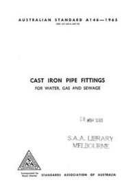 AS A146: 01/01/1965 Cast iron pipe fittings for water, gas and sewage