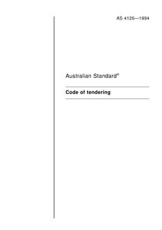 AS 4120: 12/31/1994 Code of tendering