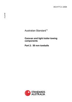 AS 4177.2: 06/17/2004 Caravan and light trailer towing components, Part 2: 50 mm towballs