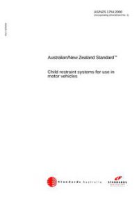 AS/NZS 1754: 02/01/2000 Child restraint systems for use in motor vehicles