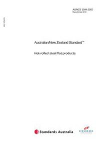 AS/NZS 1594: 08/27/2002 Hot-rolled steel flat products