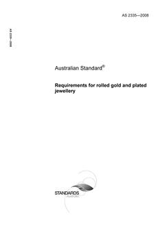 AS 2335: 11/14/2008 Requirements for rolled gold and plated jewellery
