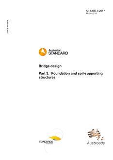 AS 5100.3: 03/31/2017 Bridge design, Part 3: Foundation and soil-supporting structures