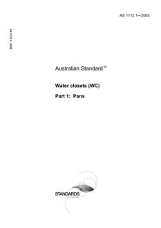AS 1172.1: 01/01/2005 Water closets (WC) – Pans