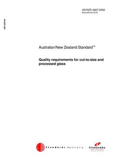 AS/NZS 4667: 06/28/2000 Quality requirements for cut-to-size and processed glass