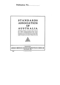 AS CA2: 01/01/1934 Australian standard rules for the design, fabrication and erection of concrete in building. Known as the SAA Code for Concrete in Building