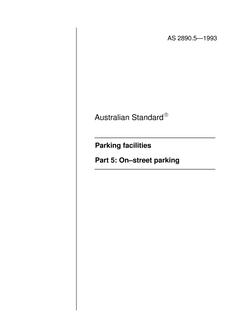AS 2890.5: 01/01/1993 Parking facilities – On-street parking