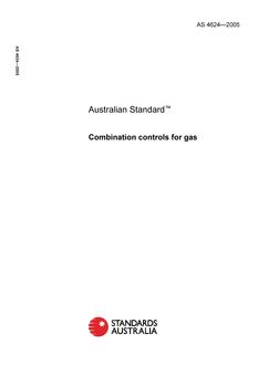 AS 4624: 01/01/2005 Combination controls for gas