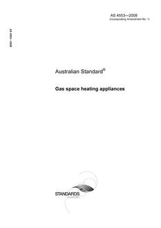 AS 4553: 06/30/2008 Gas space heating appliances