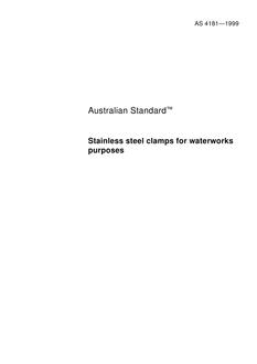 AS 4181: 01/01/1999 Stainless steel clamps for waterworks purposes