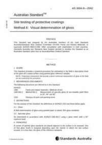AS 3894.8: 06/07/2002 Site testing of protective coatings, Method 8: Visual determination of gloss