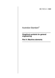 AS 1101.4: 12/31/1988 Graphical symbols for general engineering – Machine elements