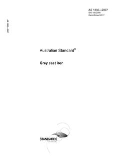 AS 1830: 01/29/2007 Grey cast iron