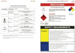 AS 2508.10.001: 01/01/1983 Safe storage and handling information card – Pesticides (mixed packaged products only)