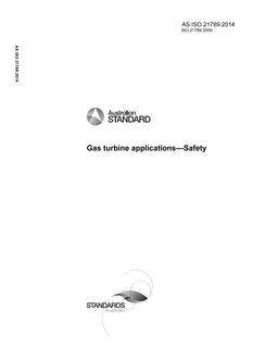 AS ISO 21789: 05/01/2014 Gas turbine applications – Safety