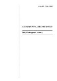 AS/NZS 2538: 06/05/1995 Vehicle support stands