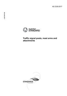 AS 2339: 05/11/2017 Traffic signal posts, mast arms and attachments