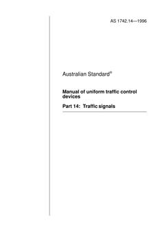 AS 1742.14: 01/01/1996 Manual of uniform traffic control devices – Traffic signals