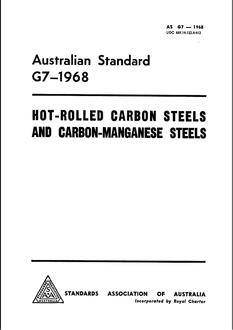 AS G7: 01/01/1968 Hot-rolled carbon steels and carbon-manganese steels