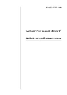 AS/NZS 2633: 12/05/1996 Guide to the specification of colours