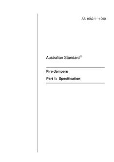 AS 1682.1: 11/11/1990 Fire dampers, Part 1: Specification