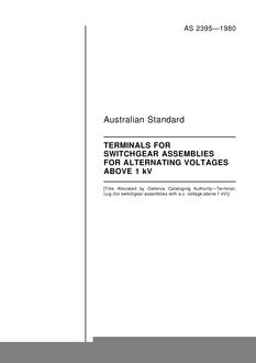 AS 2395: 12/31/1979 Terminals for switchgear assemblies for alternating voltages above 1 kV