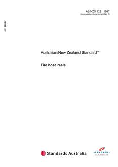 AS/NZS 1221: 11/05/1997 Fire hose reels