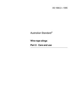 AS 1666.2: 01/01/1995 Wire-rope slings – Care and use