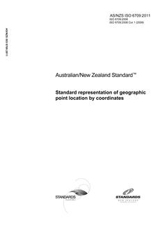 AS/NZS ISO 6709: 12/23/2011 Standard representation of geographic point location by coordinates