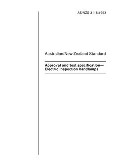 AS/NZS 3118: 06/14/1993 Approval and test specification – Electric inspection handlamps