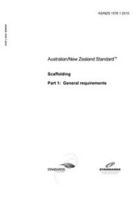 AS/NZS 1576.1: 03/19/2010 Scaffolding, Part 1: General requirements