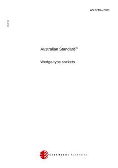 AS 2740: 12/20/2001 Wedge-type sockets
