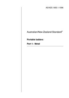 AS/NZS 1892.1: 08/05/1996 Portable ladders, Part 1: Metal