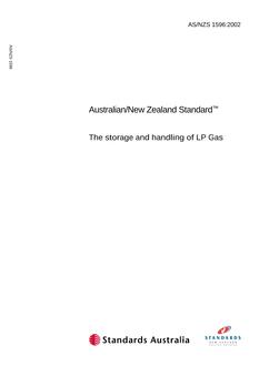 AS/NZS 1596: 05/10/2002 The storage and handling of LP Gas