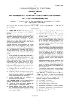 AS 1099.3.7: 12/31/1980 Basic environmental testing procedures for electrotechnology, Part 3.7: Background information – An appraisal of the problems of accelerated testing for atmospheric corrosion