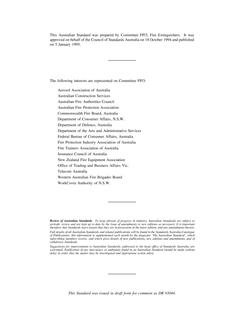 AS 2444: 01/01/1995 Portable fire extinguishers and fire blankets – Selection and location